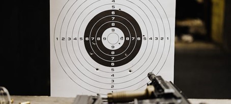 an indoor target for shooting