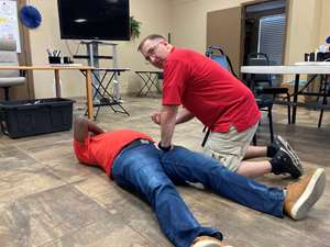 Applying Direct Pressure to a Femoral Bleed