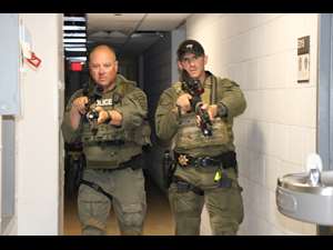 Two members of TPD S.O.T. during Tactics class