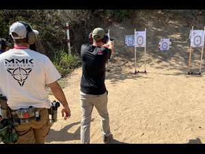 Handgun Shooting Multiple Targets